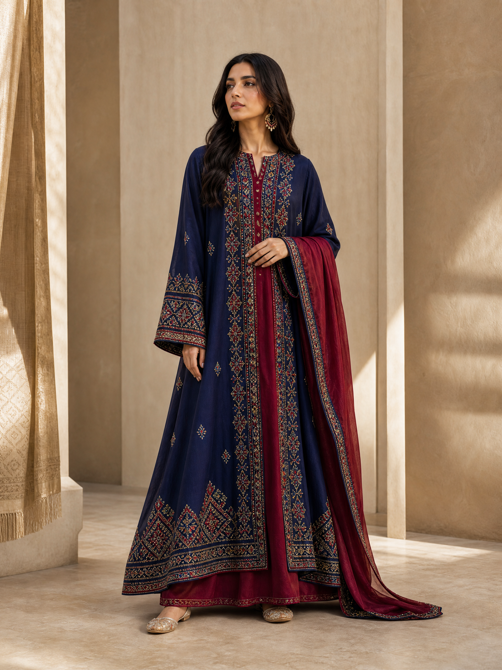 An Afghan-inspired cultural dress editorial